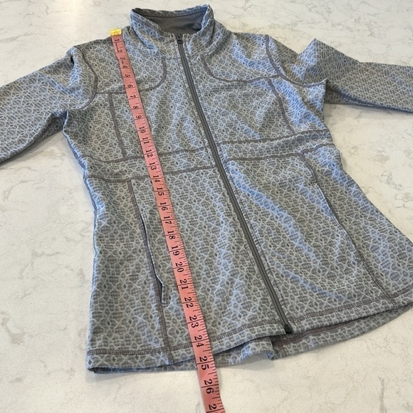 Prana Reeve Jacket Womens Small Silver Jacquard Stretch Yoga Hiking Running - Picture 17 of 17